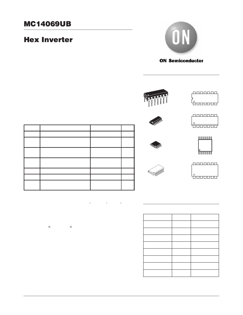 MC14069UBCP Datasheet_PDF文件下载_芯片资料查询_维库电子市场网